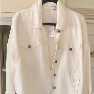 Brand new white jean jacket by Wishlist in size M/L with tags still on!!